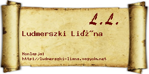 Ludmerszki Liána névjegykártya
